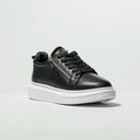 Chunky Sneakers Designer Zipper Shoes Black-White (11)