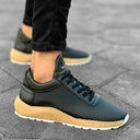 Men’s Dual Tone Chunky Sneakers Shoes in Black (5)