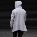 Men's Long Cardigan Grey (11)