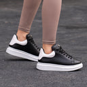 Women’s Chunky Sneakers with Crown in Black and White (6)