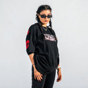 Unisex Printed Oversized Black T-shirt (4)