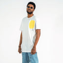 Men's Yellow Text Printed Oversized White T-shirt (11)