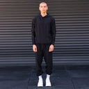Men's Oversized Corduroy Black Tracksuit Set