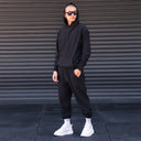 Men's Oversized Corduroy Black Tracksuit Set (2)