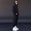 Men's Oversized Corduroy Black Tracksuit Set (5)