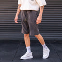 Men's Oversized Thick Fabric Smoked Shorts (2)