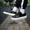 Men's Low Top Sneakers Designer Black Signature Shoes Black (5)