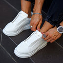 Men's Slip On Sneakers Shoes White (10)