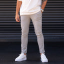 Men's Slim-Fit Lycra Gray Slacks