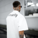 Men's Oversized Back Screen Printed White Heavy T-Shirt (12)