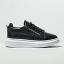 Chunky Sneakers Designer Zipper Shoes Black-White (9)
