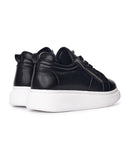 Chunky Sneakers Designer Zipper Shoes Black-White (6)