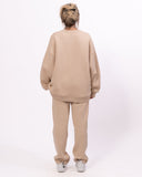 1881 3D Embroidered Oversized Designer Beige Sweatshirt Tracksuit (5)