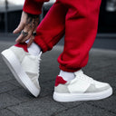 Moix Comfort Sports Sneakers in White-Red (8)
