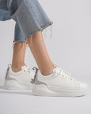 Highrise Women's Suede Belted Shoes in White
