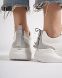 Highrise Women's Suede Belted Shoes in White (4)