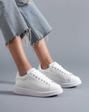 Martin Valen Women's Chunky Sneakers in Full White (7)