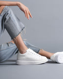 Martin Valen Women's Chunky Sneakers in Full White (6)