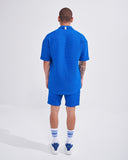 Men’s Waffle Tracksuit Set with Shorts in Sax Blue (4)