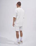 Men's Twill Short Tracksuit with Pocket Detail in White (3)