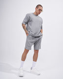 Men's Twill Short Tracksuit with Pocket Detail in Gray (7)