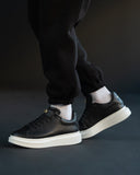 Men’s Crowned Chunky Sneakers Shoes Black (4)