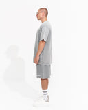 Men's Oversized Vintage 3D Print Detail Tracksuit Set with Shorts (4)