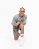 Men's Oversized Vintage 3D Print Detail Tracksuit Set with Shorts (8)