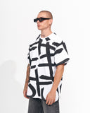 ‘’Strokes’’ Men’s Oversized Screen Printed White T-shirt (2)