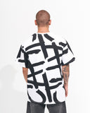 ‘’Strokes’’ Men’s Oversized Screen Printed White T-shirt (6)