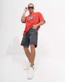 ‘’Warning’’ Men's Oversized Screen Printed Designer T-shirt (9)