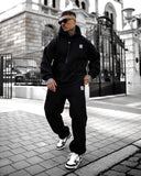 Sigilio QR Code Oversized Black Hoodie Tracksuit Set (3)