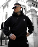 Sigilio QR Code Oversized Black Hoodie Tracksuit Set (4)