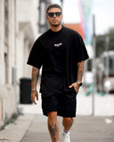 Men's Oversized Chest and Sleeve 3D Printed Black Heavy T-Shirt (5)