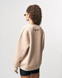 Martin Valen Women’s Basic Oversized Sweatshirt in Beige