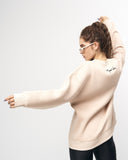 Martin Valen Women’s Basic Oversized Sweatshirt in Beige (8)