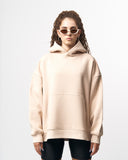 Women’s X-Mark Oversized Hoodie in Beige (3)