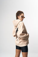 Women’s X-Mark Oversized Hoodie in Beige (9)