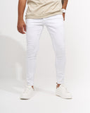 Men’s Skinny Fit Ripped Snow White Jeans (6)