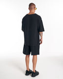Men’s Twill Short Tracksuit with Pocket Detail in Black (4)
