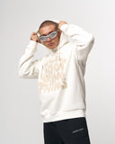 White Oversized Hoodie with Cream Puffy Print (6)