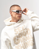 White Oversized Hoodie with Cream Puffy Print (9)