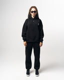 Sigilio QR Printed Oversized Black Hoodie Jogger Set (2)