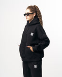 Sigilio QR Printed Oversized Black Hoodie Jogger Set (5)
