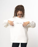 Signatura MV 3D Printed Handwriting Oversized White Sweatshirt (9)