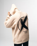 Beige Oversized Hoodie X-Mark For Men (9)