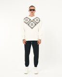 Men's Oversize Basic Sweatshirt Ethnic Designer White (2)