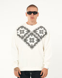 Men's Oversize Basic Sweatshirt Ethnic Designer White (3)