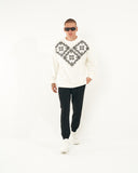 Men's Oversize Basic Sweatshirt Ethnic Designer White (5)
