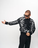 Men's Oversized Printed Black Sweatshirt (8)